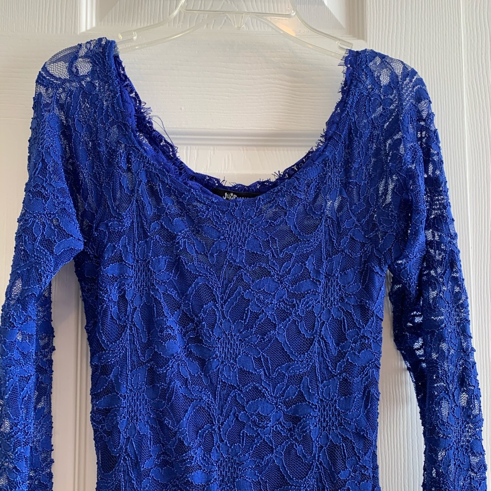 Blue lace dress